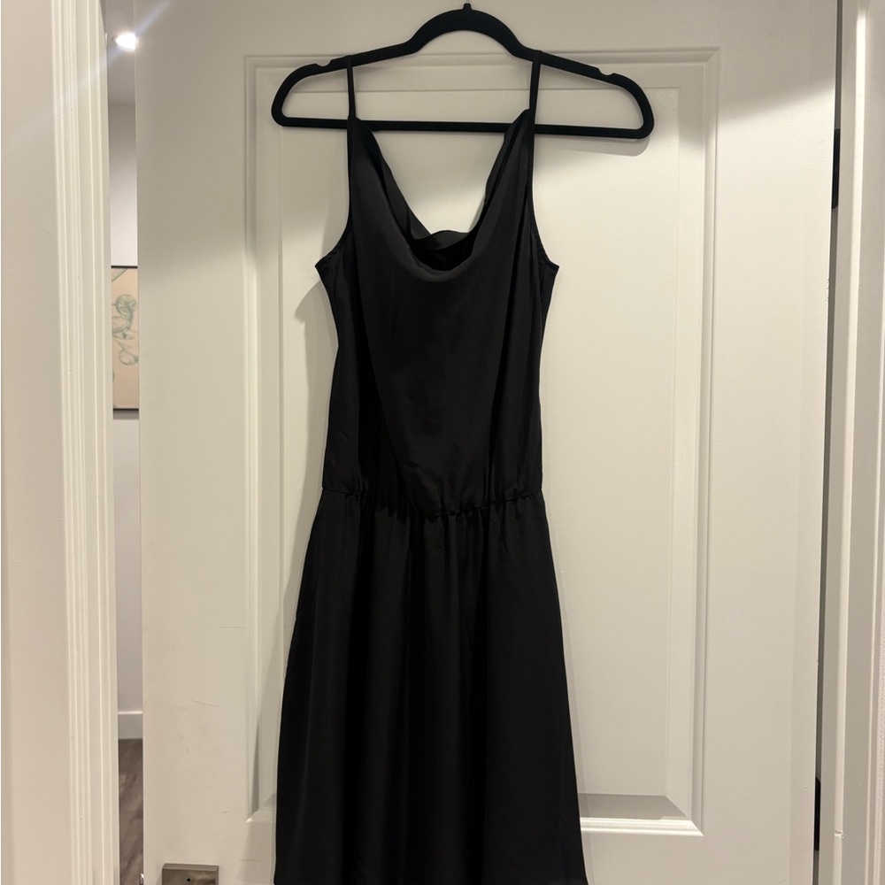 A by Amanda / Amanda Uprichard Elegant Black Sleeveless Dress with Cowl Neck